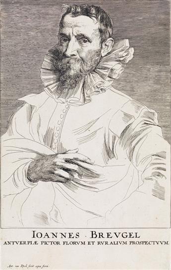 ANTHONY VAN DYCK Two portrait etchings.